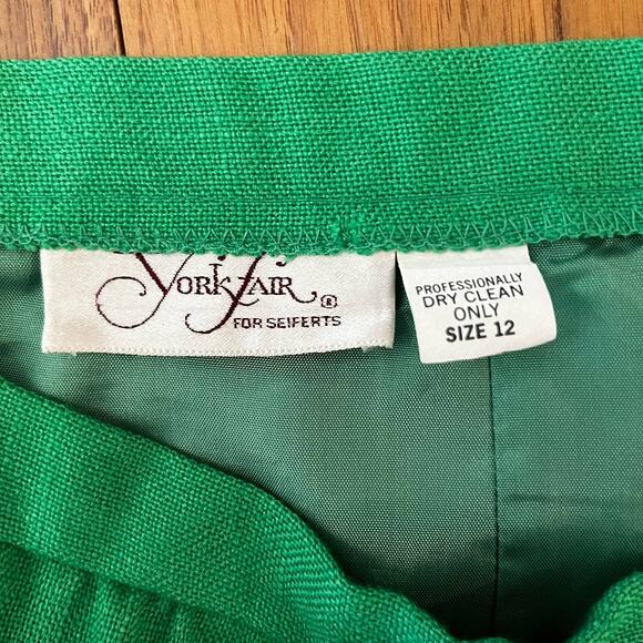 Vintage Green Skirt Size 12 Knee Length Pockets - Picture 3 of 7